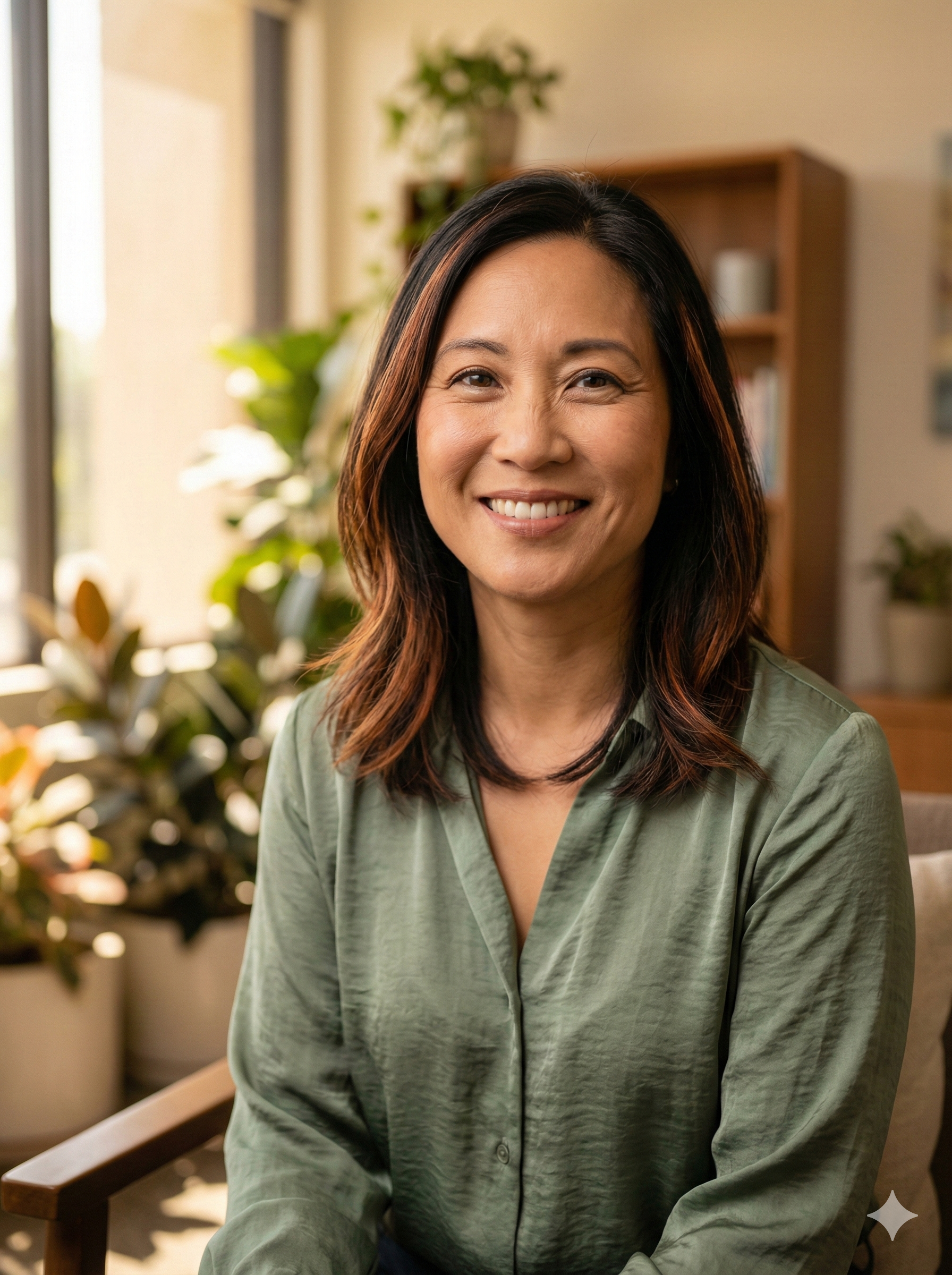 Photo of Dr. Sarah Chen, Clinical Psychologist